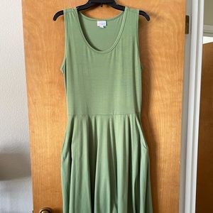 SOLD Green Lularoe Nicki Dress